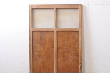 アンティーク建具　腰板楓(カエデ)材一枚板　どこか懐かしい雰囲気漂うドア1枚(木製扉)(R-069035)