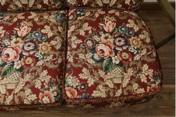イギリスビンテージ　ERCOL(アーコール)　優雅でクラシカルな雰囲気を高める3人掛けソファ(アームソファ、3Pソファ、三人掛け、ヴィンテージ、英国、北欧)(R-069039)