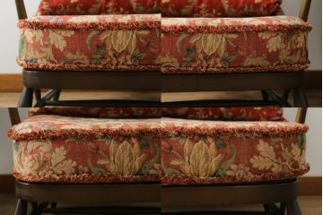 イギリスビンテージ　ERCOL(アーコール)　優雅でクラシカルな雰囲気を高める1人掛けソファ2脚セット(アームチェア、1Pソファ、一人掛け、椅子、イス、ヴィンテージ、英国)(R-069040)