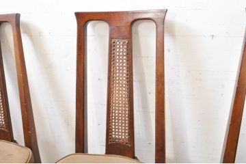 中古　DREXEL HERITAGE(ドレクセルヘリテイジ)　TRIUNE(トライユン)　落ち着いた色合いが魅力的なクラシカルな佇まいのダイニングチェア4脚セット(サイドチェア、椅子、イス)(R-069042)
