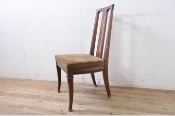 中古　DREXEL HERITAGE(ドレクセルヘリテイジ)　TRIUNE(トライユン)　落ち着いた色合いが魅力的なクラシカルな佇まいのダイニングチェア2脚セット(サイドチェア、椅子、イス)(R-069043)