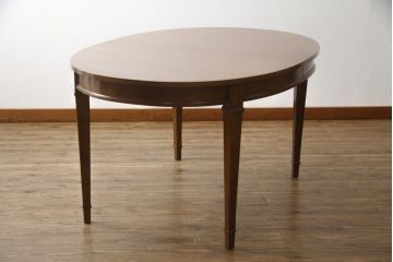 中古　DREXEL HERITAGE(ドレクセルヘリテイジ)　Triune(トライユン)　品のある佇まいが魅力のダイニングテーブル(エクステンションテーブル、食卓、4人掛け、6人掛け、8人掛け)(R-069044)