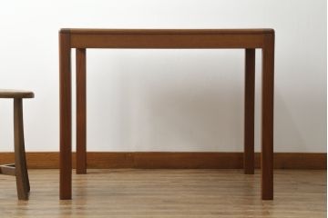 和製ビンテージ　木の温もり溢れるシンプルなデザインが美しいエクステンションダイニングテーブル(4人掛け、6人掛け、エクステンションテーブル、拡張式テーブル、食卓、作業台、ヴィンテージ)(R-069046)