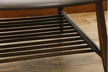 イギリスビンテージ　希少モデル　ERCOL(アーコール)　クラシカルな雰囲気漂うオーバル型ローテーブル(リビングテーブル、センターテーブル、楕円、英国、ヴィンテージ)(R-069048)