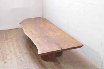 小田急ハルク購入　桜製作所　特注品　天板ウォールナット材　脚ローズウッド材　ローテーブル(ジョージナカシマ、ジョージ・ナカシマ、リビングテーブル、センターテーブル)(R-069057)
