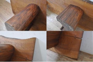小田急ハルク購入　桜製作所　特注品　天板ウォールナット材　脚ローズウッド材　ローテーブル(ジョージナカシマ、ジョージ・ナカシマ、リビングテーブル、センターテーブル)(R-069057)