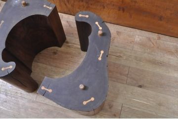 小田急ハルク購入　桜製作所　特注品　天板ウォールナット材　脚ローズウッド材　ローテーブル(ジョージナカシマ、ジョージ・ナカシマ、リビングテーブル、センターテーブル)(R-069057)