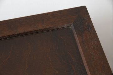 中古　北海道民芸家具　シックなお部屋にも似合う電話台(サイドテーブル、ナイトテーブル、花台、収納棚)(R-069059)