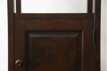 中古　北海道民芸家具　シックなお部屋にも似合う電話台(サイドテーブル、ナイトテーブル、花台、収納棚)(R-069059)