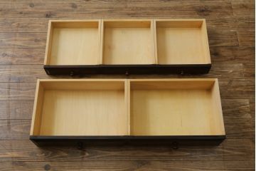 中古　北海道民芸家具　シックで落ち着いた空間づくりに活躍するローチェスト(ローボード、引き出し)(R-069060)