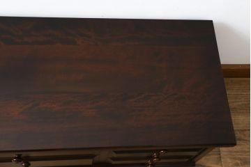 中古　北海道民芸家具　シックで落ち着いた空間づくりに活躍するローチェスト(ローボード、引き出し)(R-069060)