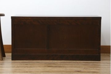 中古　北海道民芸家具　シックで落ち着いた空間づくりに活躍するローチェスト(ローボード、引き出し)(R-069060)