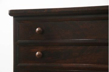 中古　美品　松本民芸家具　末広がりの脚がおしゃれなサイドチェスト(飾り台、サイドテーブル、サイド卓、リビングボード、引き出し)(定価約25万円)(R-069066)