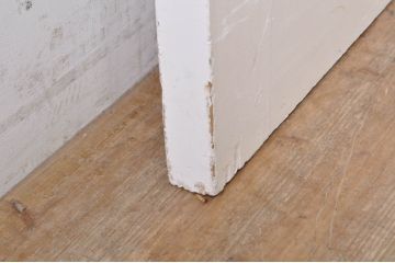 ヨーロッパアンティーク　ペイント仕上げ限定　ヨーロッパ調の空間作りにおすすめな重厚なパネルドア1枚(建具、木製扉)(R-069070)