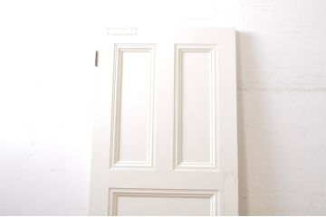 ヨーロッパアンティーク　ペイント仕上げ限定　ヨーロッパ調の空間作りにおすすめな重厚なパネルドア1枚(建具、木製扉)(R-069070)