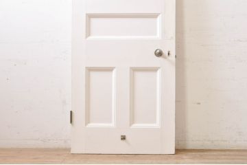 ヨーロッパアンティーク　ペイント仕上げ限定　ヨーロッパ調の空間作りにおすすめな重厚なパネルドア1枚(建具、木製扉)(R-069071)