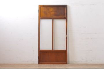 アンティーク建具　レトロな雰囲気を醸し出すドア1枚(木製扉、ガラス扉)(R-069072)