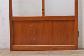 アンティーク建具　レトロな雰囲気を醸し出すドア1枚(木製扉、ガラス扉)(R-069072)