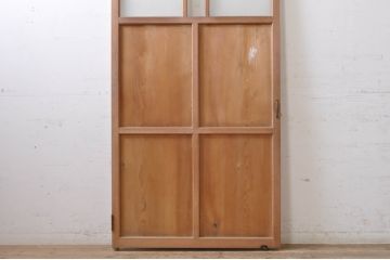 アンティーク建具　栗材枠の木味が魅力的などこか懐かしい雰囲気漂うドア1枚(木製扉)(R-069073)