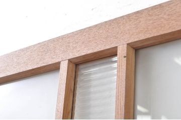 アンティーク建具　栗材枠の木味が魅力的などこか懐かしい雰囲気漂うドア1枚(木製扉)(R-069073)
