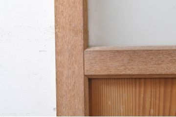 アンティーク建具　栗材枠の木味が魅力的などこか懐かしい雰囲気漂うドア1枚(木製扉)(R-069073)