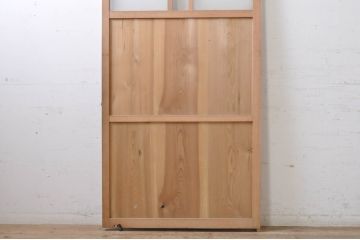 アンティーク建具　栗材枠の木味が魅力的などこか懐かしい雰囲気漂うドア1枚(木製扉)(R-069073)