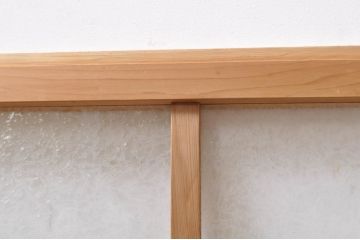 アンティーク建具　古い木味が魅力的な結霜ガラス窓2枚セット(引き戸、ガラス戸)(R-069075)