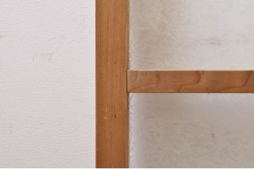 アンティーク建具　古い木味が魅力的な結霜ガラス窓2枚セット(引き戸、ガラス戸)(R-069075)