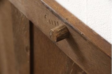 イギリスアンティーク　オーク材　ツイストレッグが特徴的なドローリーフテーブル(ダイニングテーブル、エクステンションテーブル、4人掛け、6人掛け、食卓、英国)(R-069076)
