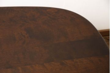 中古　北海道民芸家具　希少な絶版品!　#475　深みのある色合いが美しいダイニングテーブル(食卓、オーバルテーブル、楕円、4人掛け、6人掛け)(R-069077)