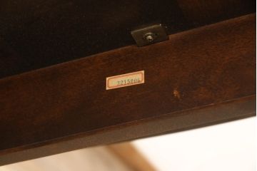 中古　北海道民芸家具　希少な絶版品!　#475　深みのある色合いが美しいダイニングテーブル(食卓、オーバルテーブル、楕円、4人掛け、6人掛け)(R-069077)