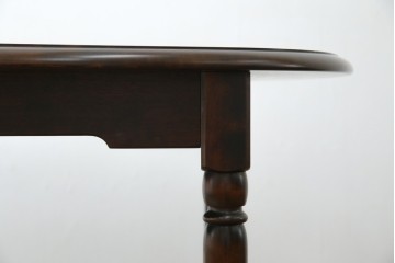 中古　北海道民芸家具　希少な絶版品!　#475　深みのある色合いが美しいダイニングテーブル　(R-069077)