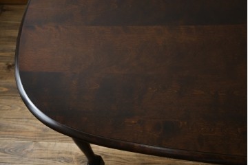 中古　北海道民芸家具　希少な絶版品!　#475　深みのある色合いが美しいダイニングテーブル　(R-069077)