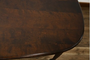 中古　北海道民芸家具　希少な絶版品!　#475　深みのある色合いが美しいダイニングテーブル　(R-069077)