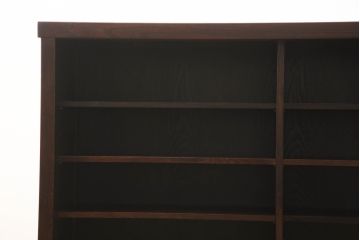 中古　美品　整然と並ぶ縦桟が和モダンな雰囲気を醸し出す水屋箪笥サイドボード(収納棚、戸棚、食器棚、茶棚、サイドキャビネット、テレビ台、テレビボード、下駄箱)(R-069079)