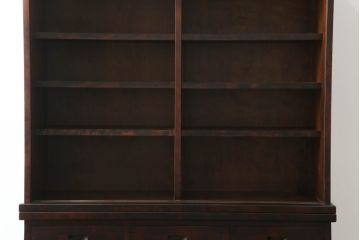 中古　民芸家具　和光　NEW北樹　水屋115K　上質な和の空間を演出する二段重ね水屋箪笥(食器棚、茶箪笥、キャビネット、収納棚、戸棚、店舗什器)(R-069085)