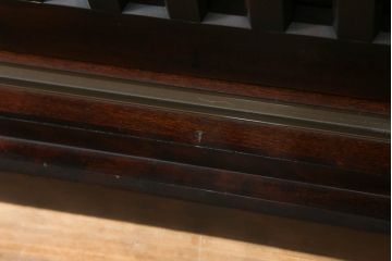 中古　民芸家具　和光　NEW北樹　水屋115K　上質な和の空間を演出する二段重ね水屋箪笥(食器棚、茶箪笥、キャビネット、収納棚、戸棚、店舗什器)(R-069085)