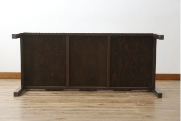 中古　ラフジュ工房オリジナル　大正ロマン風　透かし彫りのデザインと華やかなファブリックが素敵なソファベンチ(ラブソファ、二人掛けソファ、2人掛けソファ、2P、アームソファ、ダイニングソファ)(R-069087)