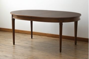 中古　DREXEL HERITAGE(ドレクセルヘリテイジ)　Triune(トライユン)　品のある佇まいが魅力のダイニングテーブル(エクステンションテーブル、食卓、4人掛け、6人掛け、8人掛け)(R-069097)