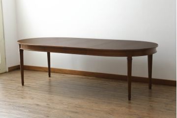 中古　DREXEL HERITAGE(ドレクセルヘリテイジ)　Triune(トライユン)　品のある佇まいが魅力のダイニングテーブル(エクステンションテーブル、食卓、4人掛け、6人掛け、8人掛け)(R-069097)