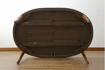 中古　DREXEL HERITAGE(ドレクセルヘリテイジ)　Triune(トライユン)　品のある佇まいが魅力のダイニングテーブル(エクステンションテーブル、食卓、4人掛け、6人掛け、8人掛け)(R-069097)