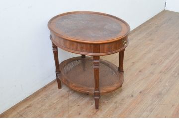 中古　DREXEL HERITAGE(ドレクセルヘリテイジ)　Cameo Classics(キャメオクラシックス)　上品な佇まいが魅力の引き出し付きサイドテーブル(ナイトテーブル、エンドテーブル、ローテーブル、花台、飾り台)(R-069107)