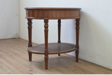 中古　DREXEL HERITAGE(ドレクセルヘリテイジ)　Cameo Classics(キャメオクラシックス)　上品な佇まいが魅力の引き出し付きサイドテーブル(ナイトテーブル、エンドテーブル、ローテーブル、花台、飾り台)(R-069107)