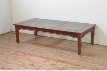 中古　DREXEL HERITAGE(ドレクセルヘリテイジ)　Cameo Classics(キャメオクラシックス)　クラシカルな佇まいのカクテルテーブル(ローテーブル、センターテーブル、リビングテーブル)(定価約68万円)(R-069109)