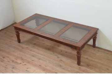 中古　DREXEL HERITAGE(ドレクセルヘリテイジ)　Cameo Classics(キャメオクラシックス)　クラシカルな佇まいのカクテルテーブル(ローテーブル、センターテーブル、リビングテーブル)(定価約68万円)(R-069109)