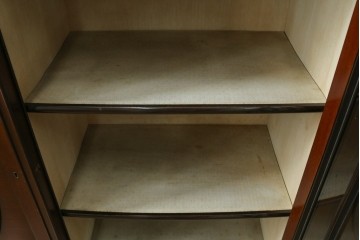 イギリスアンティーク　マホガニー材の美しい杢目が目を引く猫脚のサイドキャビネット　(R-069110)