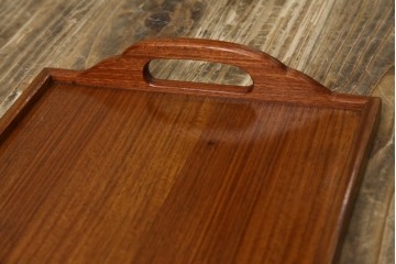 ヨーロッパヴィンテージ　チーク材　ワインラックに活躍!クラシカルなデザインが素敵なサーバー　(R-069111)