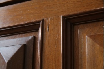 ヨーロッパヴィンテージ　チーク材　ワインラックに活躍!クラシカルなデザインが素敵なサーバー　(R-069111)