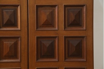 ヨーロッパヴィンテージ　チーク材　ワインラックに活躍!クラシカルなデザインが素敵なサーバー　(R-069111)