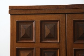 ヨーロッパヴィンテージ　チーク材　ワインラックに活躍!クラシカルなデザインが素敵なサーバー　(R-069111)